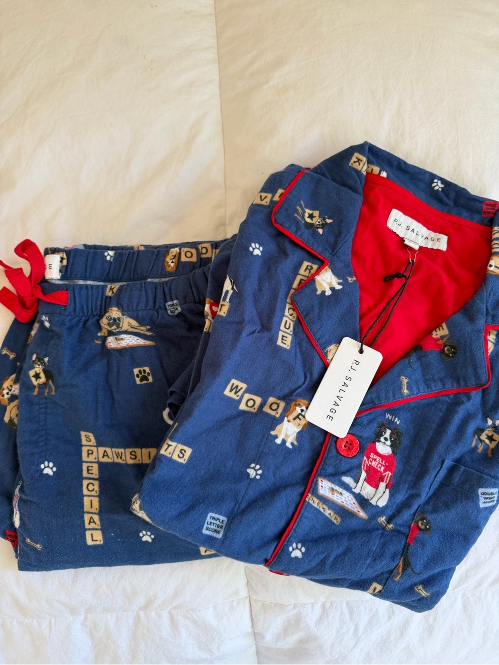 PJ Salvage Love Leo Rescue Men’s Pajama Set + Matching Dog Bandana NWT Size XL